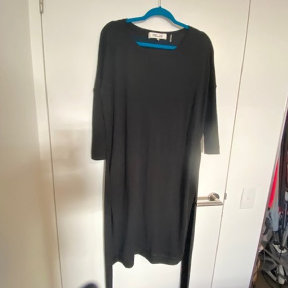 AS NEW DIANE VON FURSTENBERG BLACK 100% MERINO WOOL DRESS - SIZE MEDIUM - Picture 9 of 9